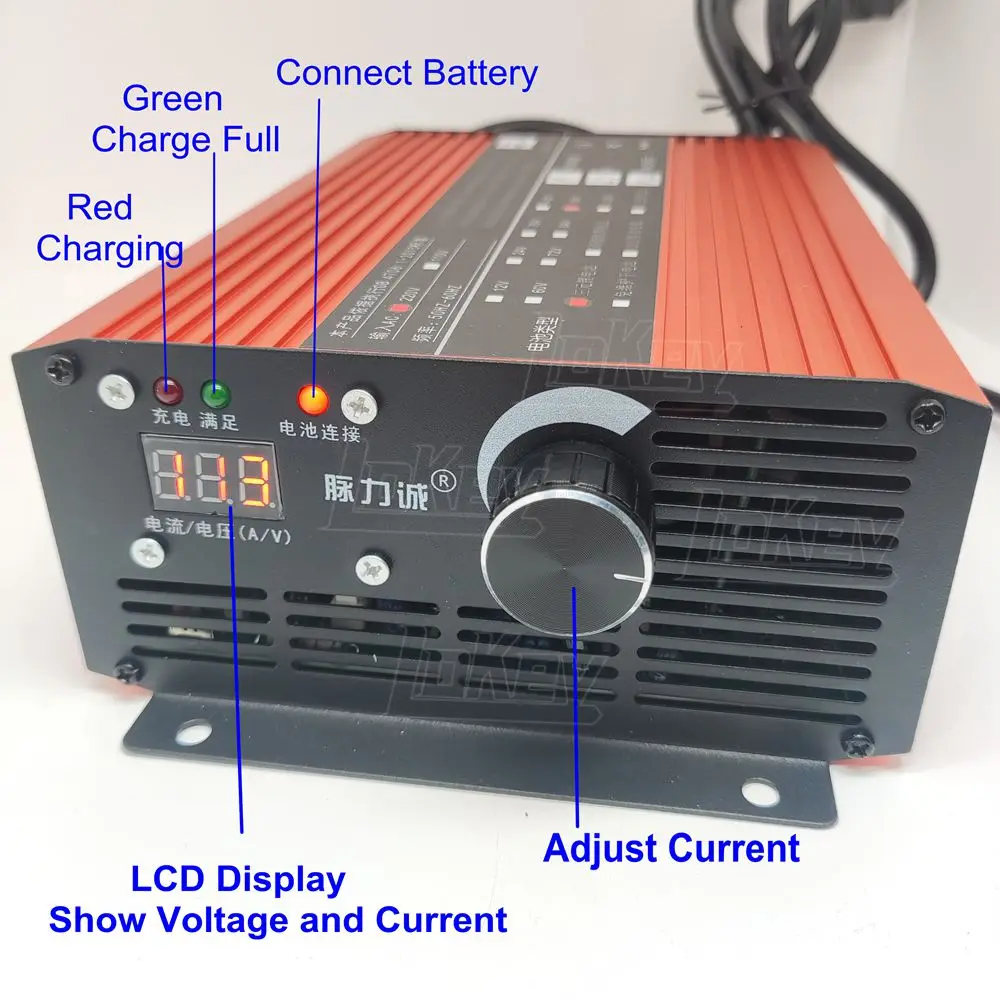 3A 5A 8A 9A Adjust charger 84V 96V 120V 23S 24S 27S 28S 30S 32S lipo lifepo4 18650 batterys LCD display cargador caricabatterie