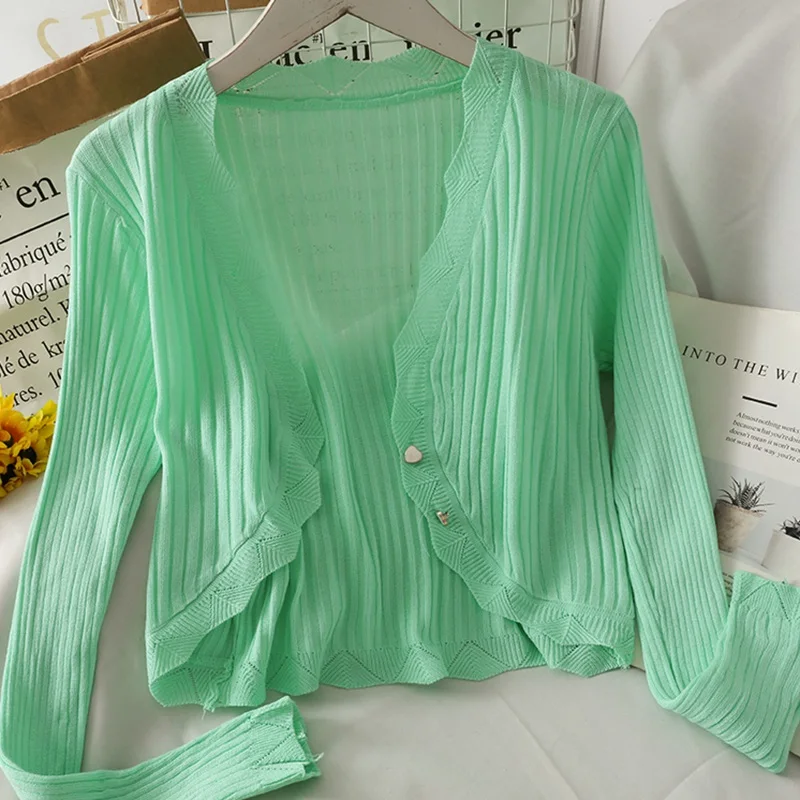 

Women's Long Sleeve Button Down Crew Neck Classic Sweater Knit Cardigan