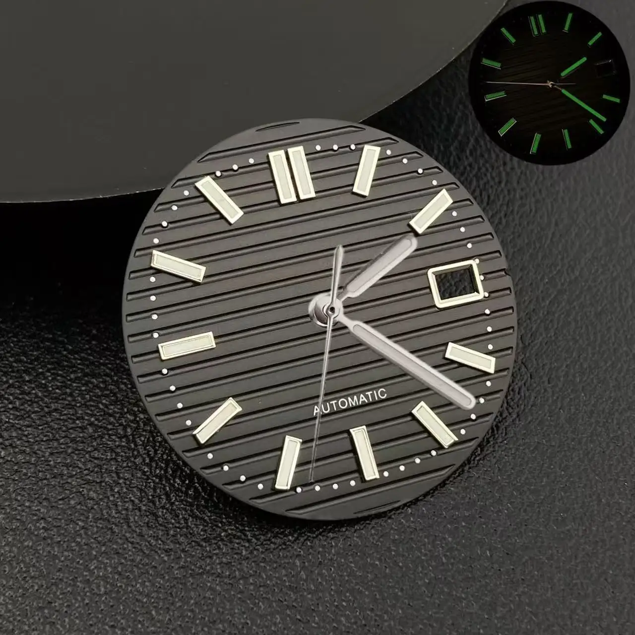 Tarcza 30.5mm NH35 Nautilus do mechanizmów NH35 NH36 Wysokiej Jakości Akcesoria NH35 Zielona Luminescencyjna Tarcza Zegarka Części Zamienne