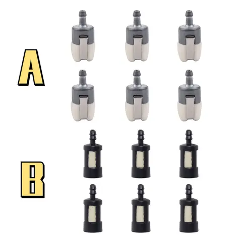 6pcs 125-527 Fuel Filter for ECHO String Trimmer SRM210 GT200 SRM225 SRM210 SRM2100 GT225 PAS225 PB200 Fit Chainsaw Brush Cutter