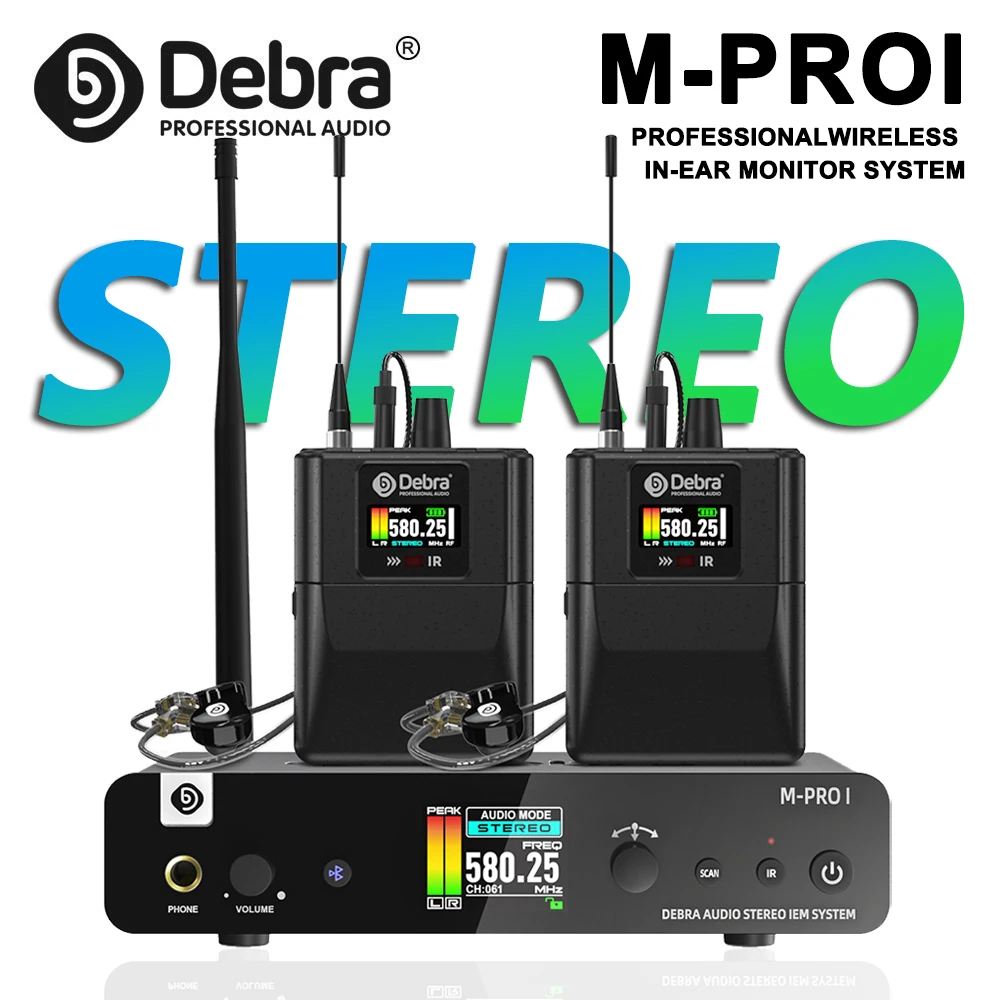 

Debra Audio M-PROI Цифровая беспроводная система мониторинга 100-канальный металлический приемник музыканта с динамическим диапазоном 95 дБ