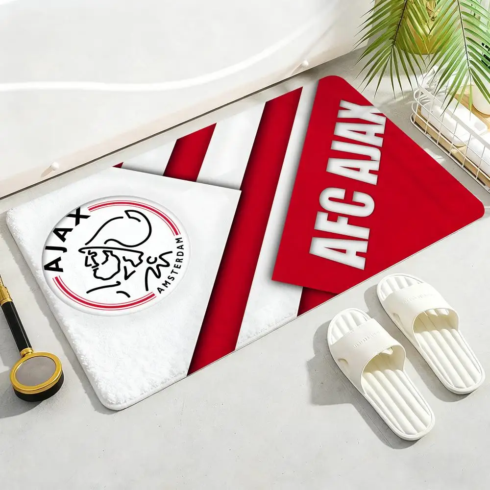 Amsterdamsche Football Club Ajax Vloermat Zachte verdikte antislipdeurmat voor woonkamer Home Decor Flanel tapijten