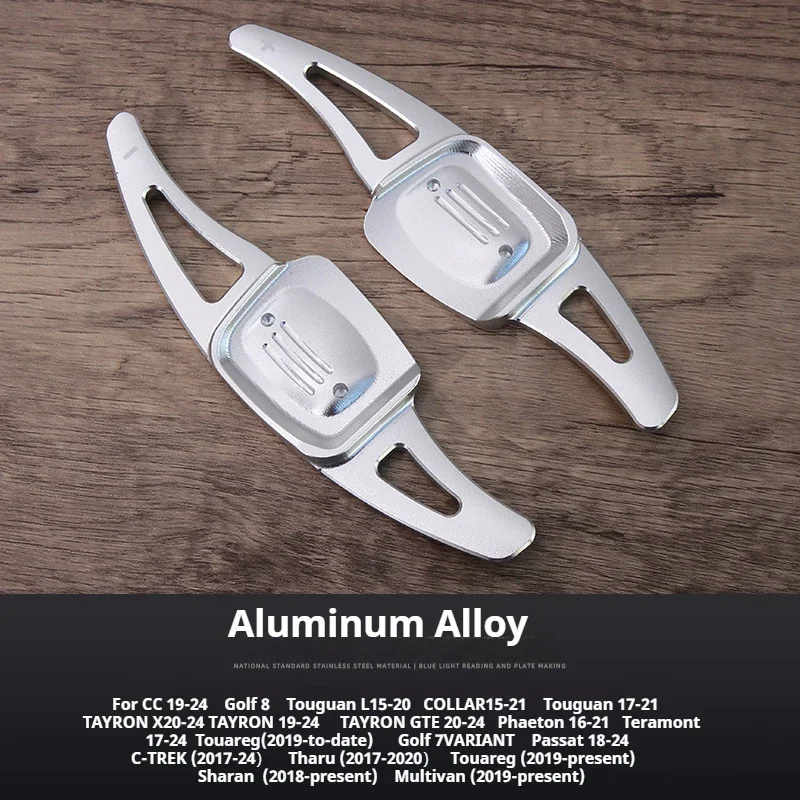 

For VW Golf 8 CC Tiguan L Collar TAYRON Phaeton Teramont 2pcs Carbon Fiber Car Steering Wheel Shift Paddle Extension Shifters