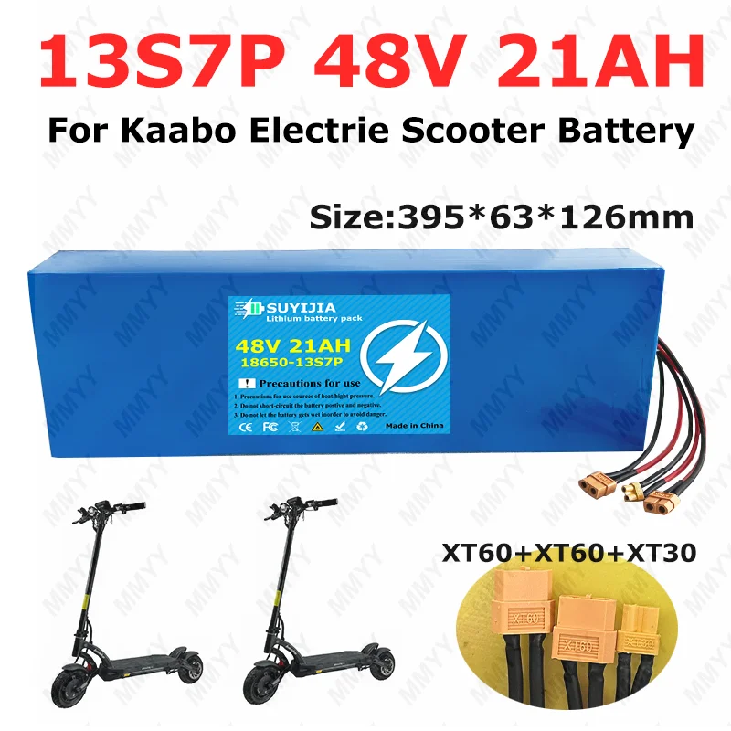 48V 21Ah Kaabo Mantis 8 Battery Built-in 20A BMS 2 Output Port 1 Input Port for Dual Motor Kaabo Mantis 8 for Electric Scooter