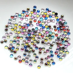 Beautiful 3mm round ab Rhinestone diy jewelry decorative accessories Round flat back Manicure decorative Rhinestone  200pcs/lot