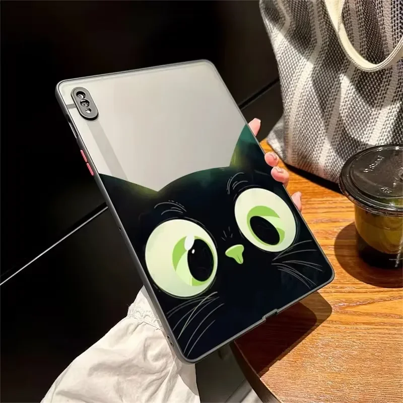 Casing Tablet kucing lucu, casing keras Matte untuk Samsung Tab A9 8.7 Plus A8 A7 S6 Lite 10.4 S7 S8 S9 11 X200 T290 S7 FE S8 Plus 12.4