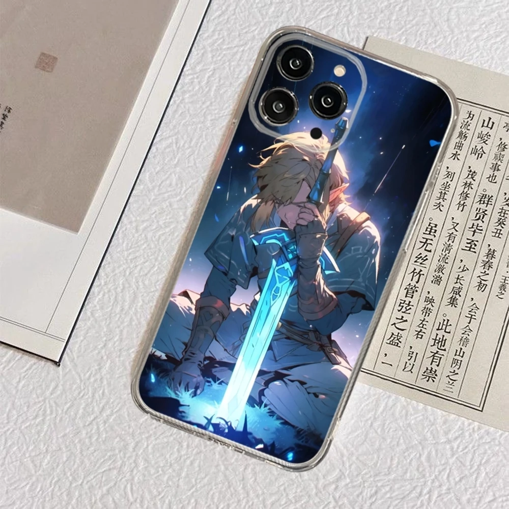 The L-Legend Of Z-Zelda Phone Case for iphone 15 14 13 12 Pro Mini 11 Max Xr X Xs 8 Plus 7 Transparent silicone