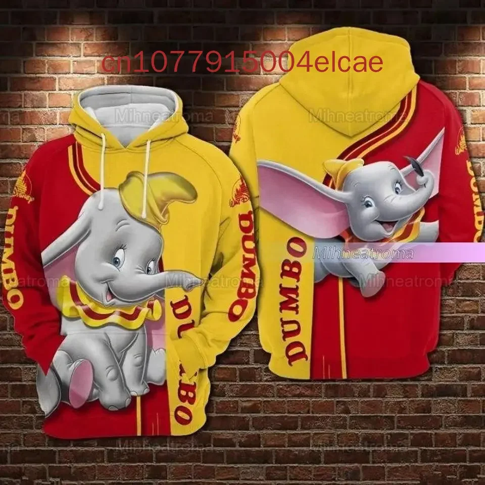 

New Disney Dumbo 3D Hoodie New Printed Casual Street Harajuku Y2K Men's and Women's Hoodie