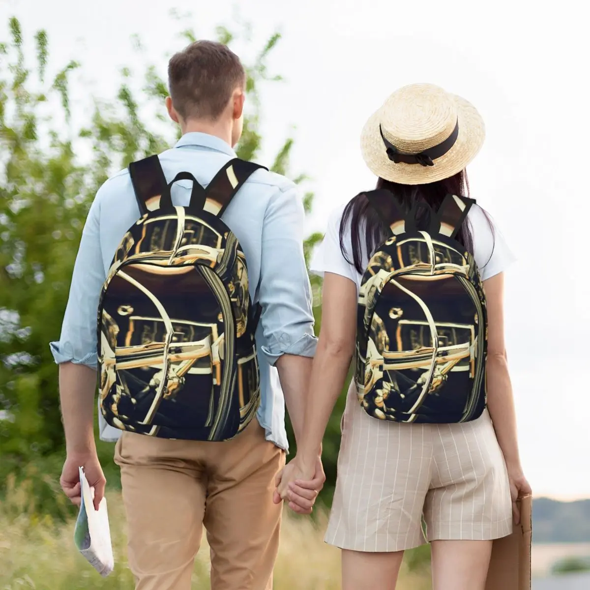 

Vintage Old Car Backpack Student Boys Girls BookBag Children School Bag Computer Shoulder Bags for Men Women