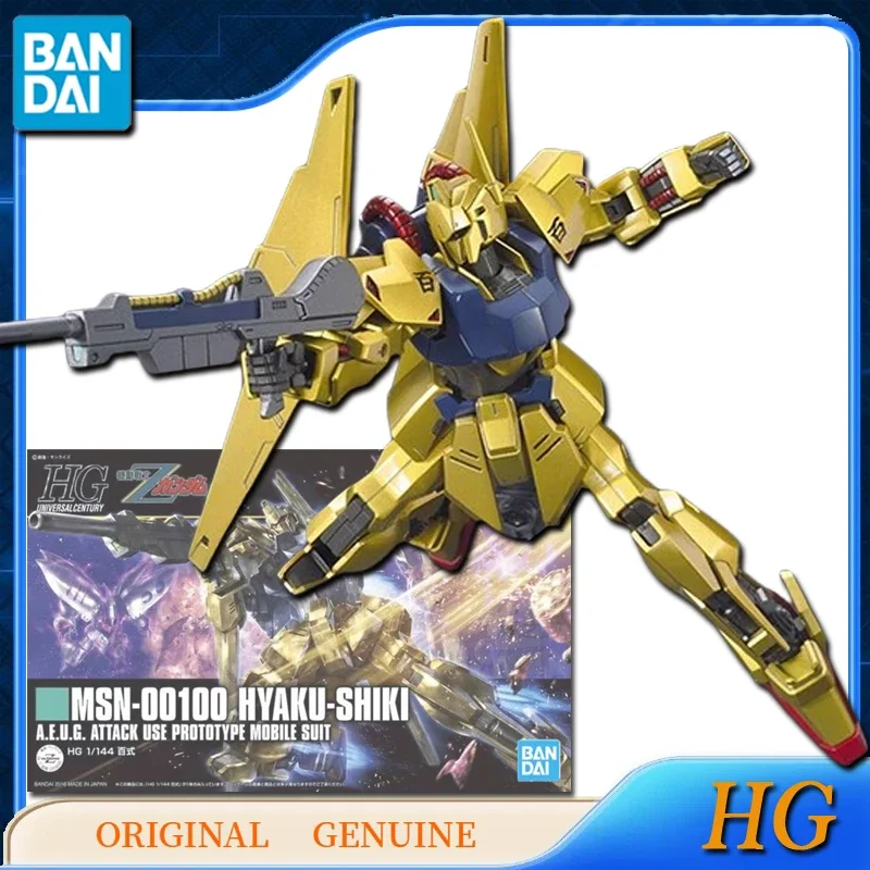 Bandai Original Genuine HG MSN-00100 HYAKU-SHIKI Anime Action Figures Toys for Kids Gift Assembly Model Ornaments