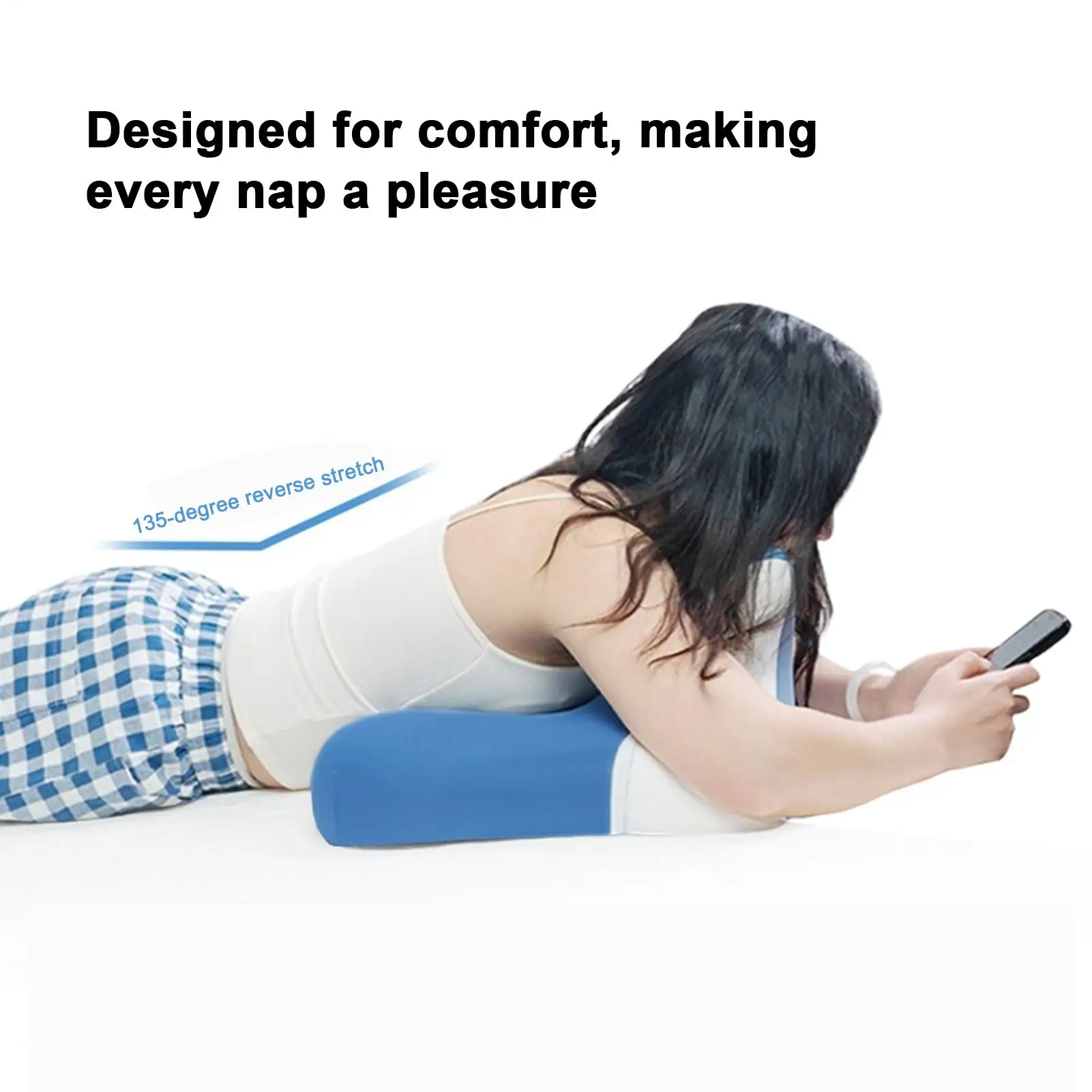 

Stomage Sleeper Pillow Memory Foam Body Pillow Breathable Lumbar Support Cushion For Sleeping Reading Relaxing Friends Family
