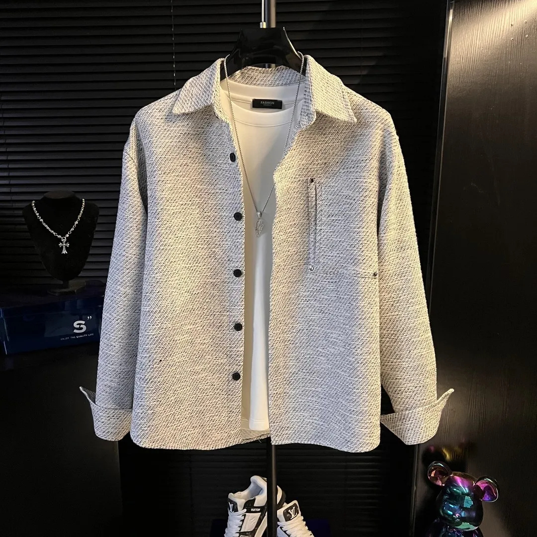 Spring New Men's Luxury Long Sleeve Shirt Stylish Fashionable Versatile Top Quality Breathable Lightweight Casual Shirt