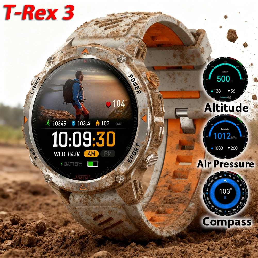

2026 New Military Bluetooth Call Smart Watch Built-in GPS Compass Barometric Altimeter 10ATM Waterproof Sports Smartwatches Men
