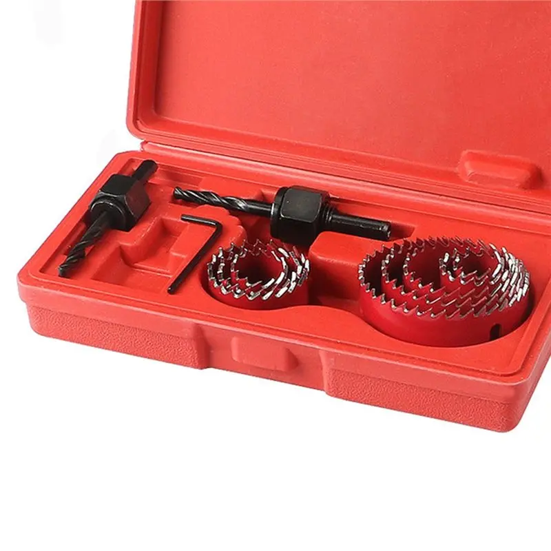 

A76K Crown Drill-Bit Set 19-127Mm For Woodworking-Hole Saws For Wood, PVC, Plastic& Metal