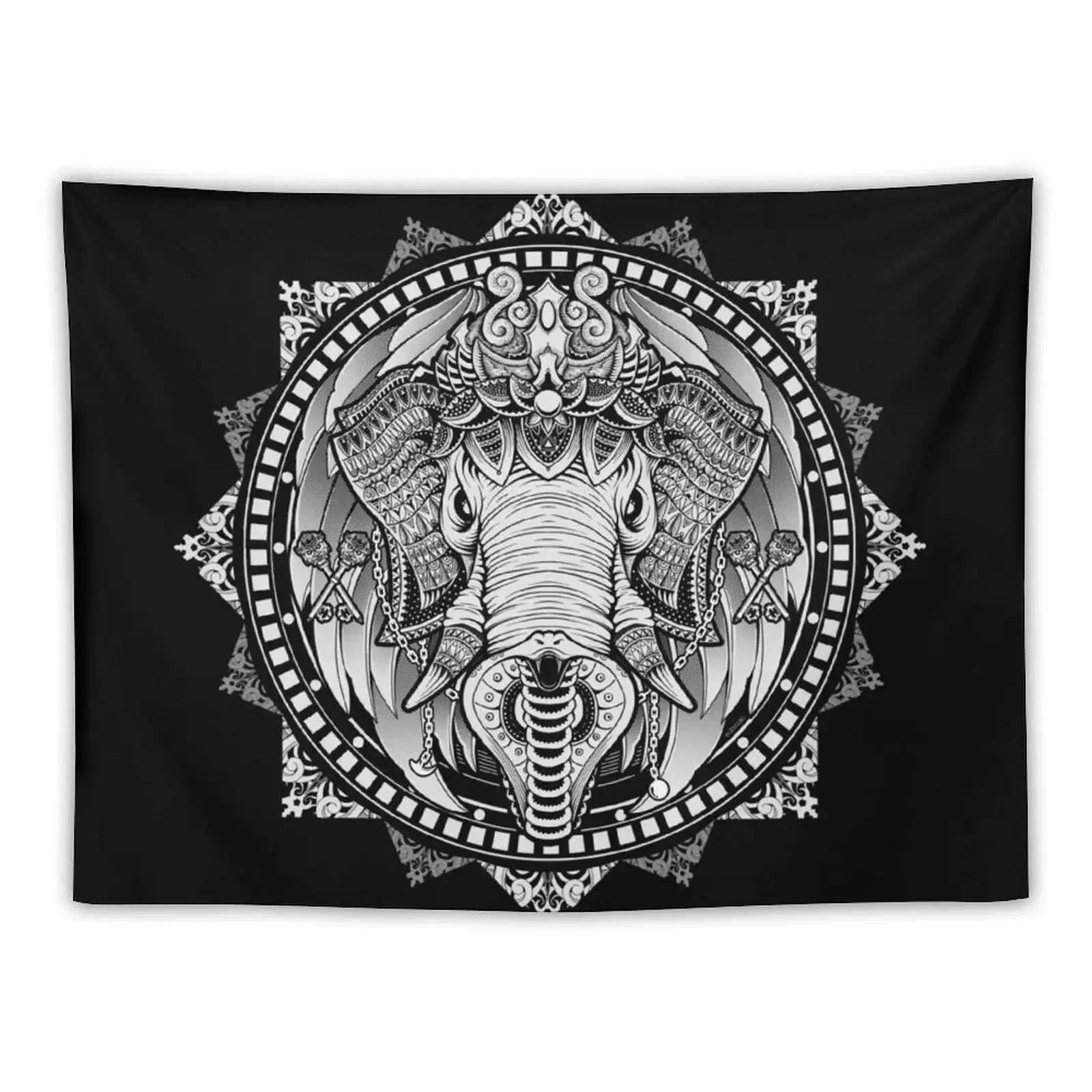 

Elephant Medallion Tapestry Outdoor Decor Living Room Decoration On The Wall Tapestry