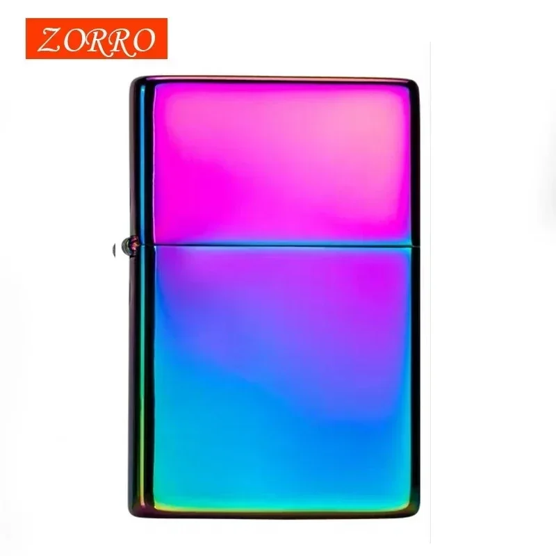 ZORRO ZC9 ultradunne brander, retro messing creatieve ouderwetse slijpsteen winddichte aansteker