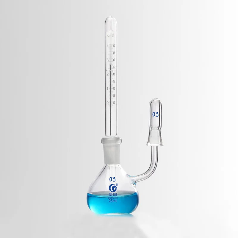 1pc Glass Pycnometer with Thermomete Specific Gravity Bottle