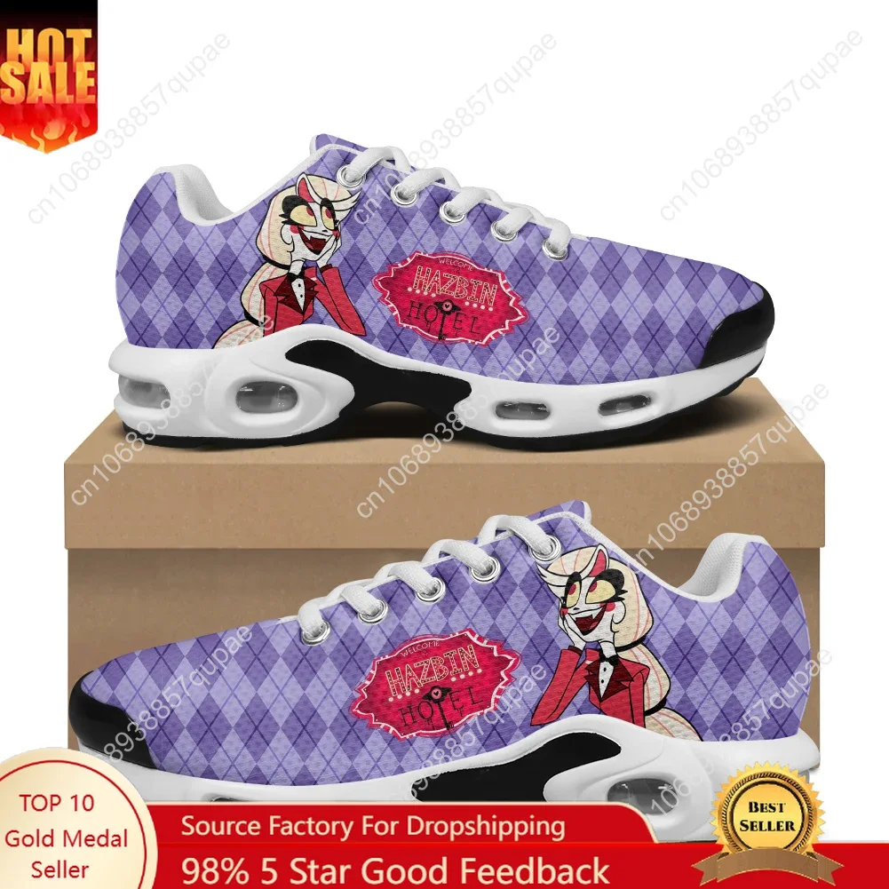 

H-Hazbin Hotel Air Cushion Sports Sneakers Lovely Anime Shoes Men Women Teenager High Quality Footwear Custom Made Mesh Sneaker