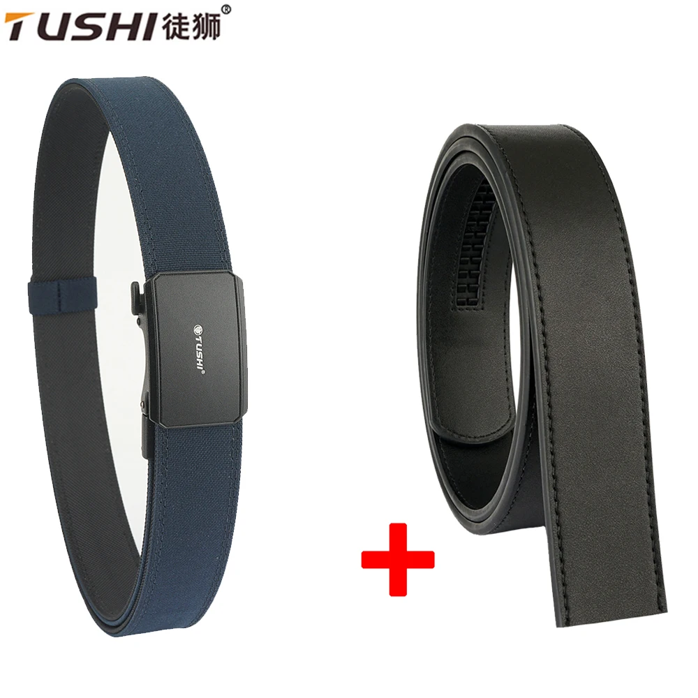 

TUSHI Metal Automatic Buckle Hard Tactical Belt Thickened Hanging Holster Belts For Men Outdoor IPSC Shooting Training Waistband