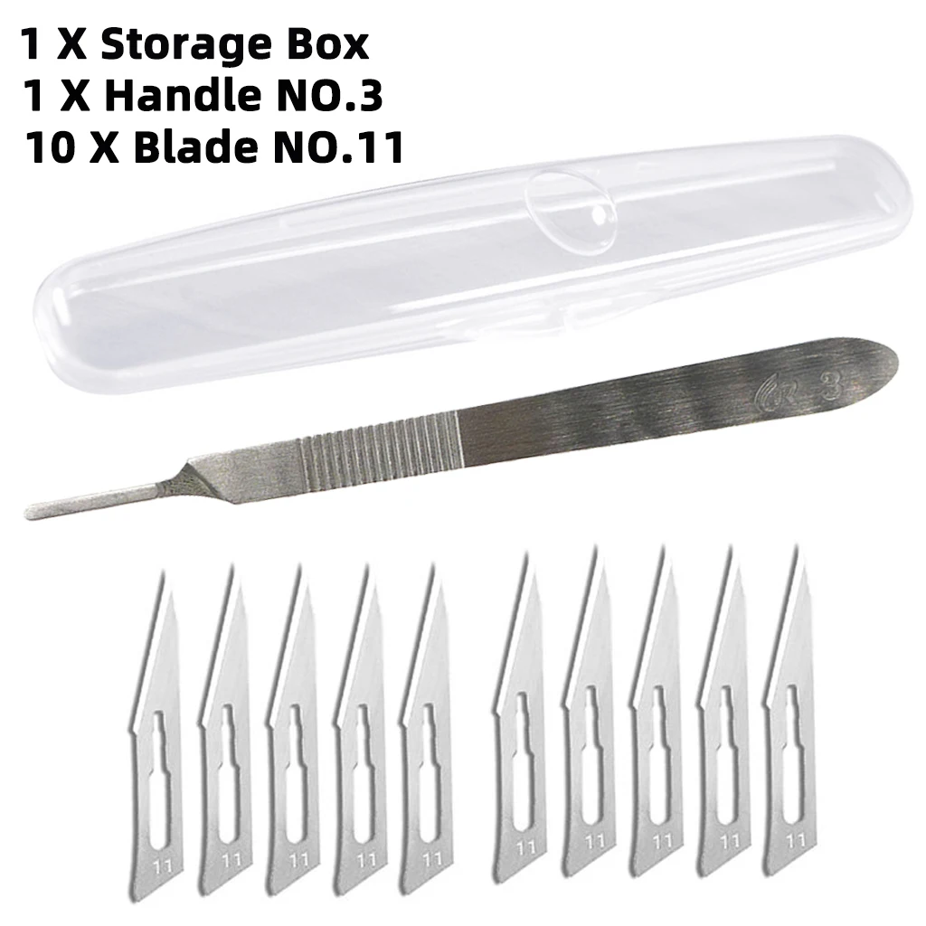 Skalpell Kombination 10 #, 11 #, 23 # High Carbon Stahl Chirurgische Klinge Mit Box und Griff für Carving und Schneiden Werkzeug Messer – Detail 11