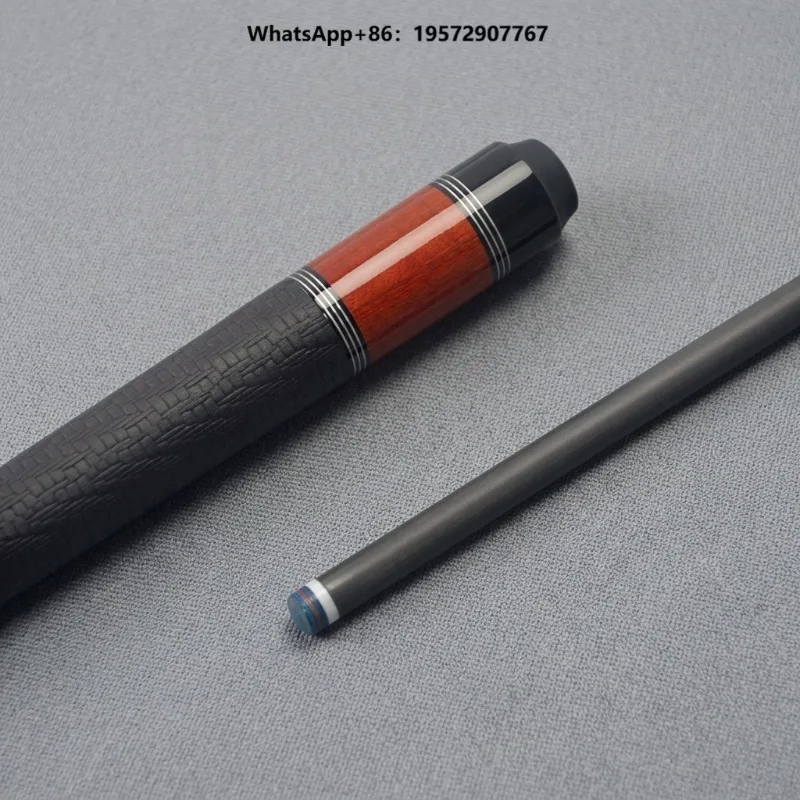 Classic Two-tone Carbon Pool Cue, Anti-slip Textured Wrap Low Squirt Shaft