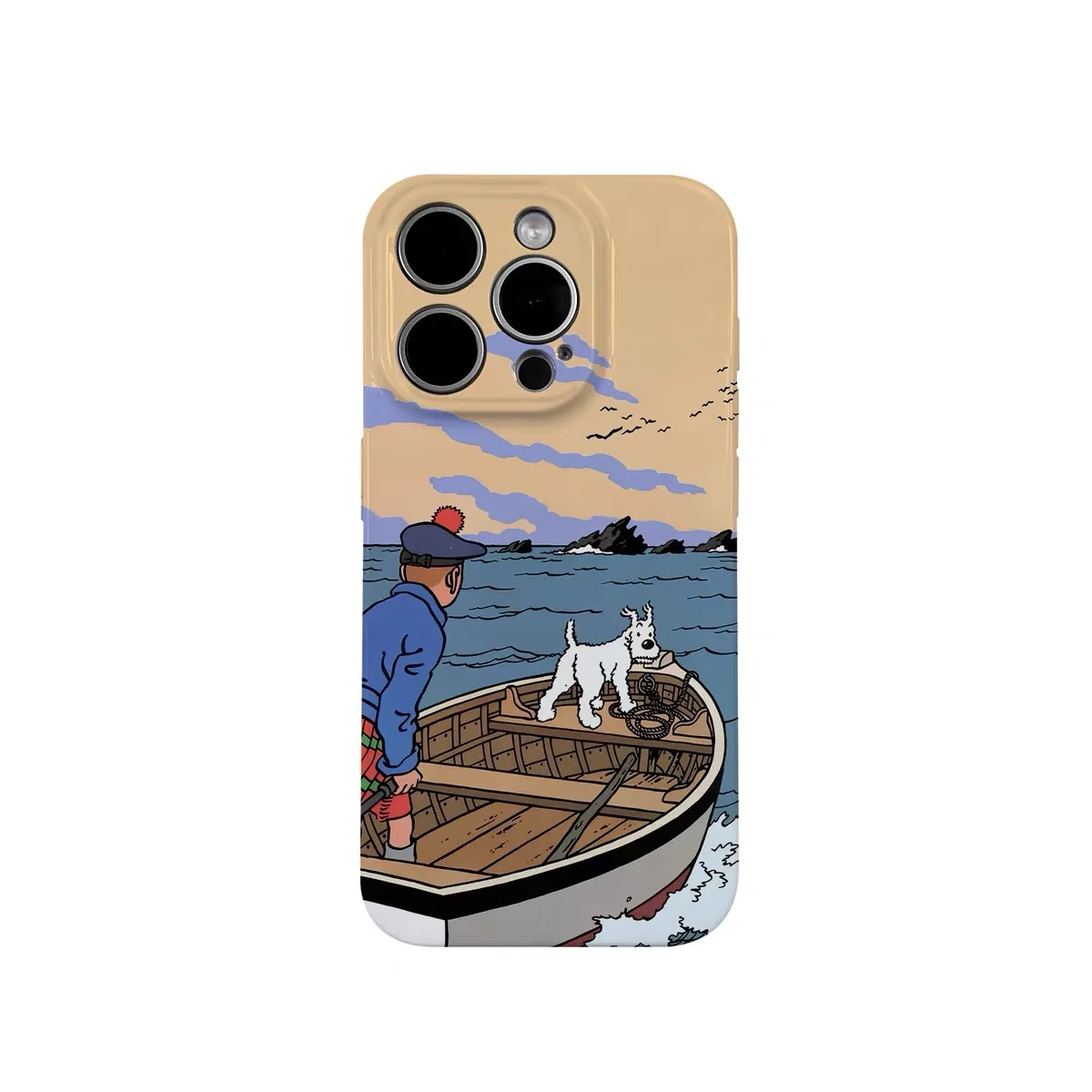 

Yellow Sunset Dog Graffiti Phone Case for IPHONE 17 Air 16E 15 PROMAX 14 Plus 13 12 MINI 11 PRO 16Plus XR XS Acrylic Phone Cover