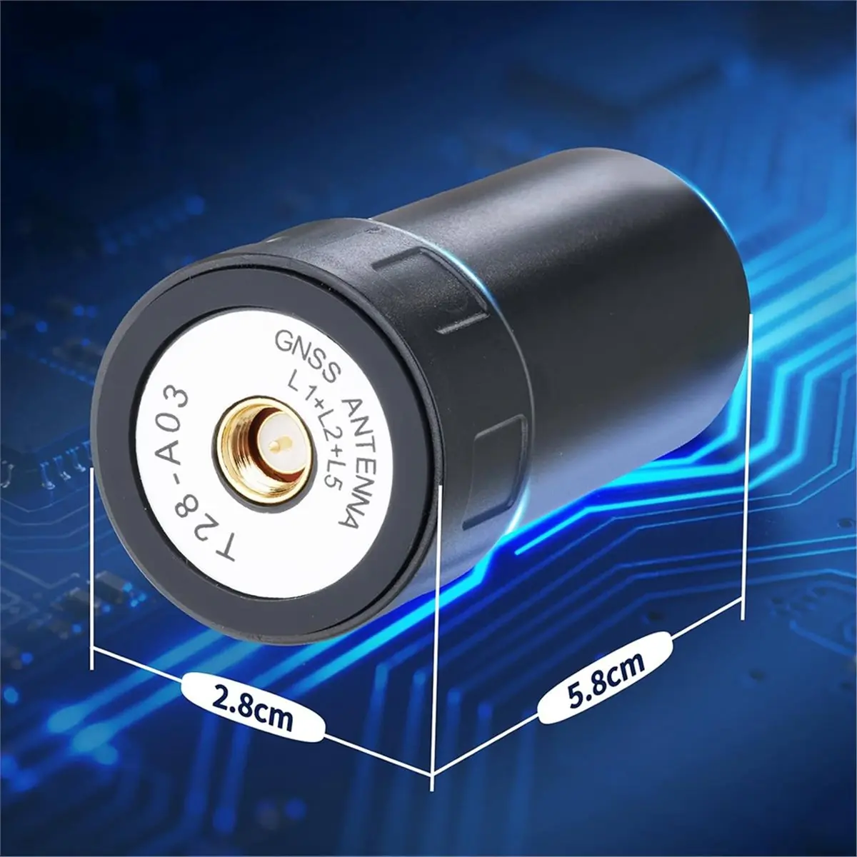 4-System GNSS Helix Antenna for GPS/BeiDou/GLONASS/ 28dB High Gain SMA Connector Automotive Positioning Antenna