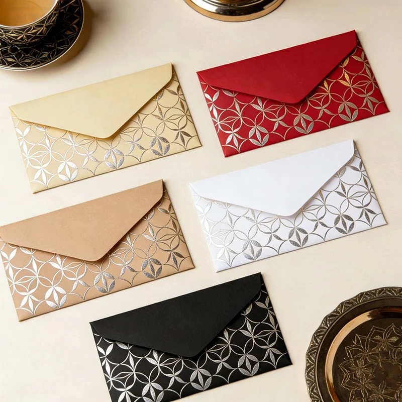 50pcs 11x18cm White Envelopes for Wedding Postcards Giftbox 150g Paper Invitations Message Small Business Letters Storage Bag