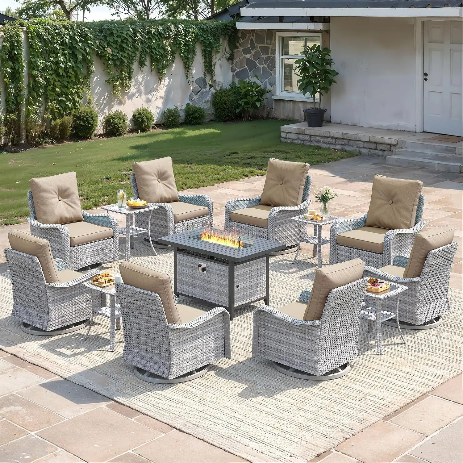 13-Piece Outdoor Conversation Set with 43