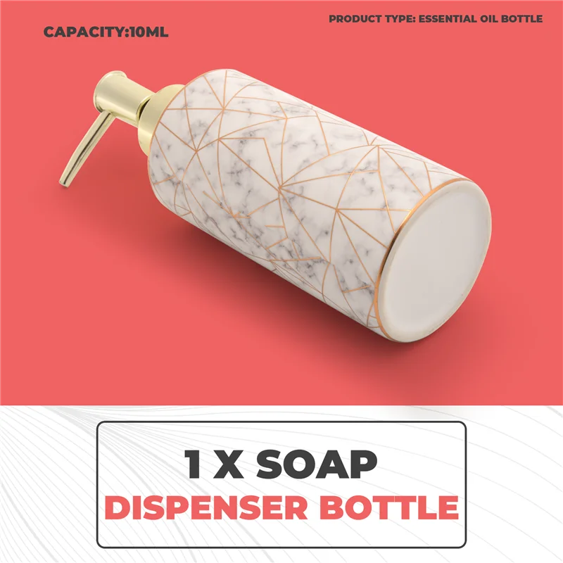 BAAN-300Ml أنيق فندق الحمام الرخام غسول الشامبو موزع الصابون السائل مضخة تخزين زجاجة