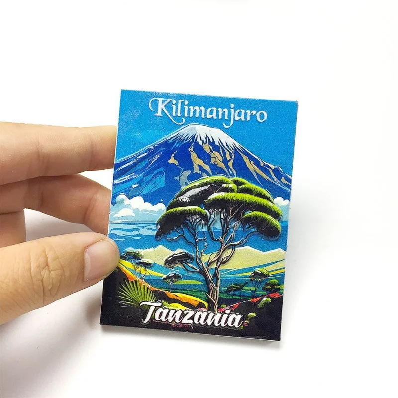 

Tanzania Kilimanjaro Mountain Souvenir Fridge Magnet 3D Resin Aimants Frigo Home Decor Items Imanes Nevera Strong Magnet