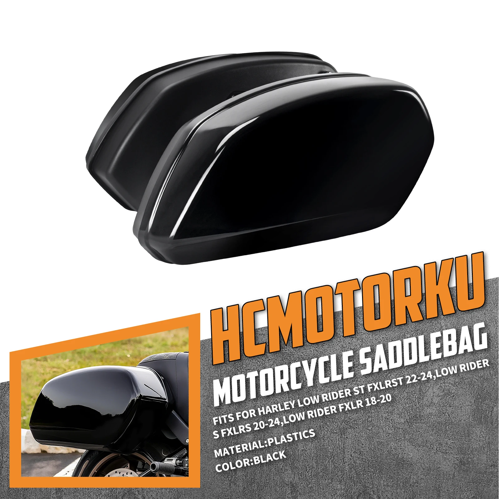 Motorcycle Hard Saddlebags Docking Kits Side Bags for  Low Rider ST FXLRST 2022-24 FXLRS 20-24 FXLR 18-20 Luggage Storage