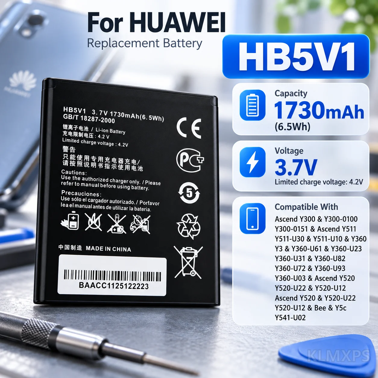 Replacement Mobile Phone Battery Repair For Huawei Ascend Y360-U23 Y360-U31 Y360-U82 Y360-U72 Y360-U93 Y360-U03 Y520 Y520-U22
