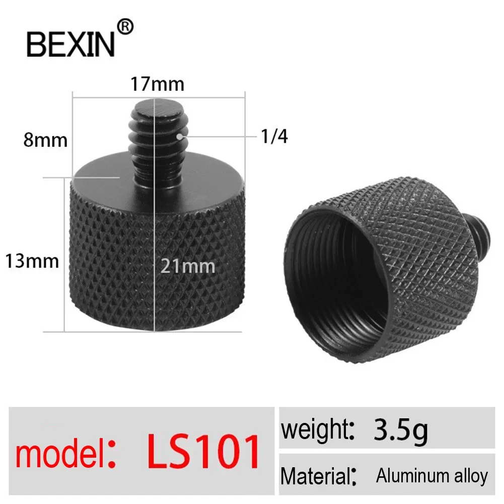 For Camera Tripod Screw Adapter Male To Female Black 14 To 38 Easy To Carry Suitable For Various Photographic Equipment