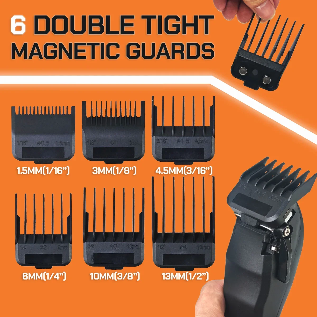 Профессиональный BRDCLIP, 3 цвета, 8198, бесщеточный двигатель, 7200 об/мин, DLC-покрытие, большая батарея, ультратонкое основание рухомого ножа с глубокими зубьями