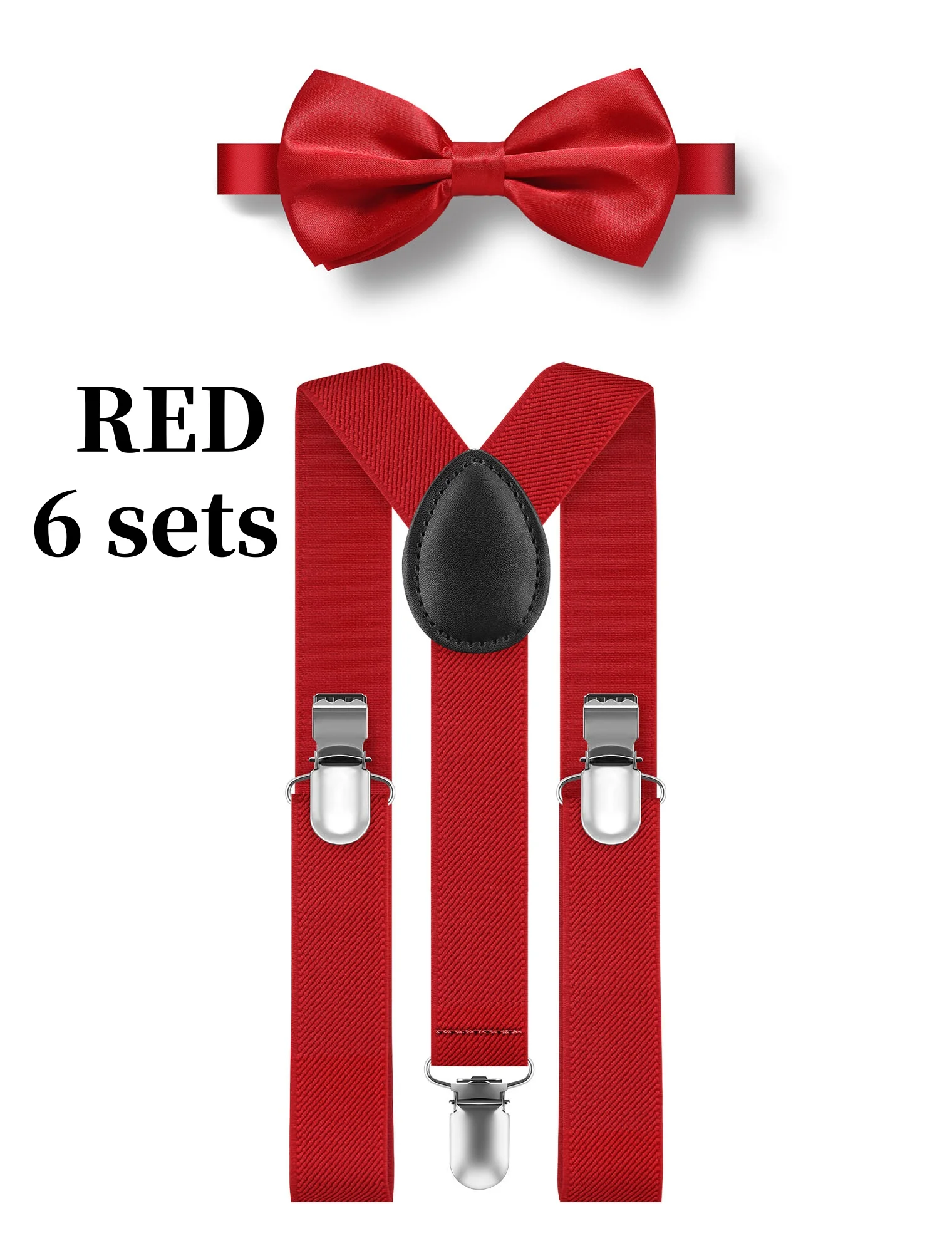 Men's Adjustable Y Shape Suspenders Bow Tie Set