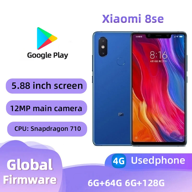 Xiaomi 8se 4G Android 5.88-inch RAM 6G ROM 64G Used phone