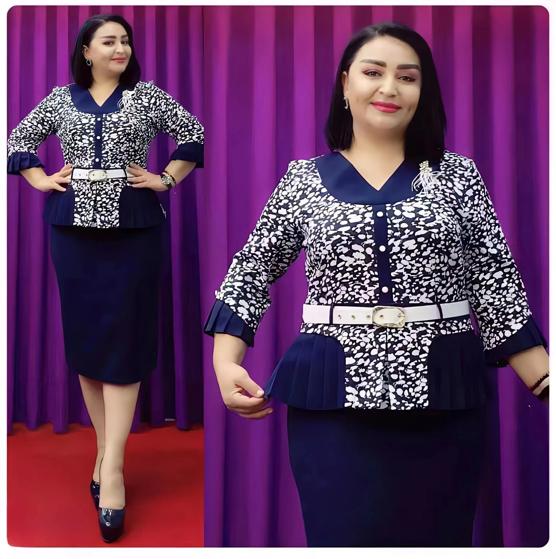 

Юбка в африканском стиле и топ, комплект из 2 предметов, элегантные женские платья с принтом, Дашики больших размеров, одежда для офиса в Анкаре, африканская одежда