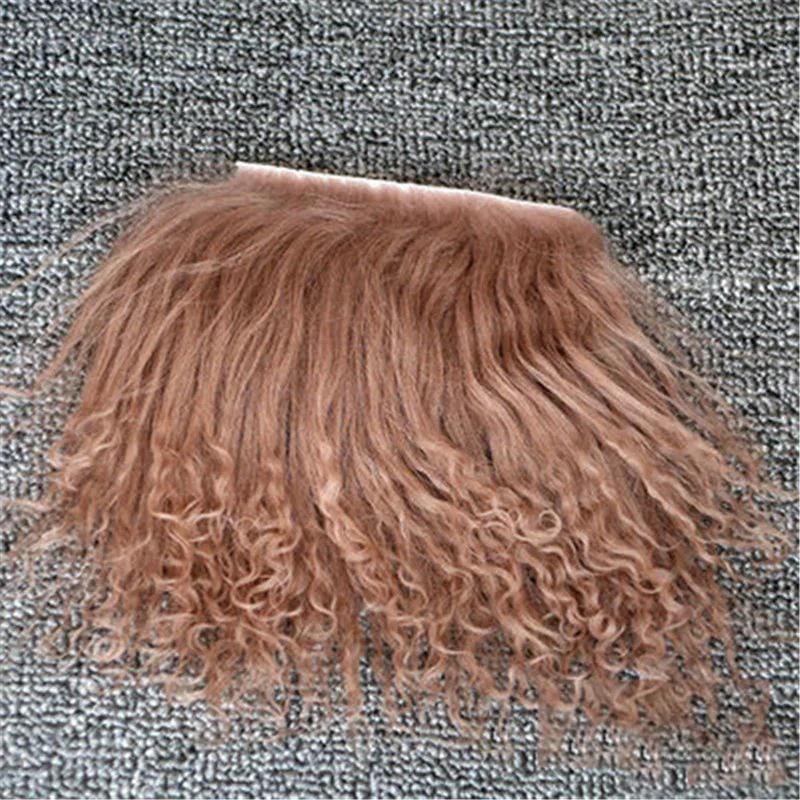 Sheepskin Wool Lamb Hair DIY Accessories For DIY BJD OB11 Dolls Tea Brown Apricot Colors Reborns Dolls Pure Mohair Wigs