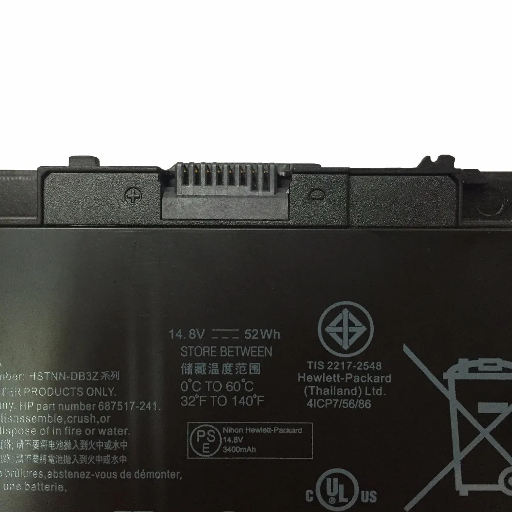 14.8v 52Wh BT04XL New Original Laptop Battery for HP EliteBook Folio 9470 9470M Series HSTNN-IB3Z HSTNN-I10C BT04XL BA06 68751