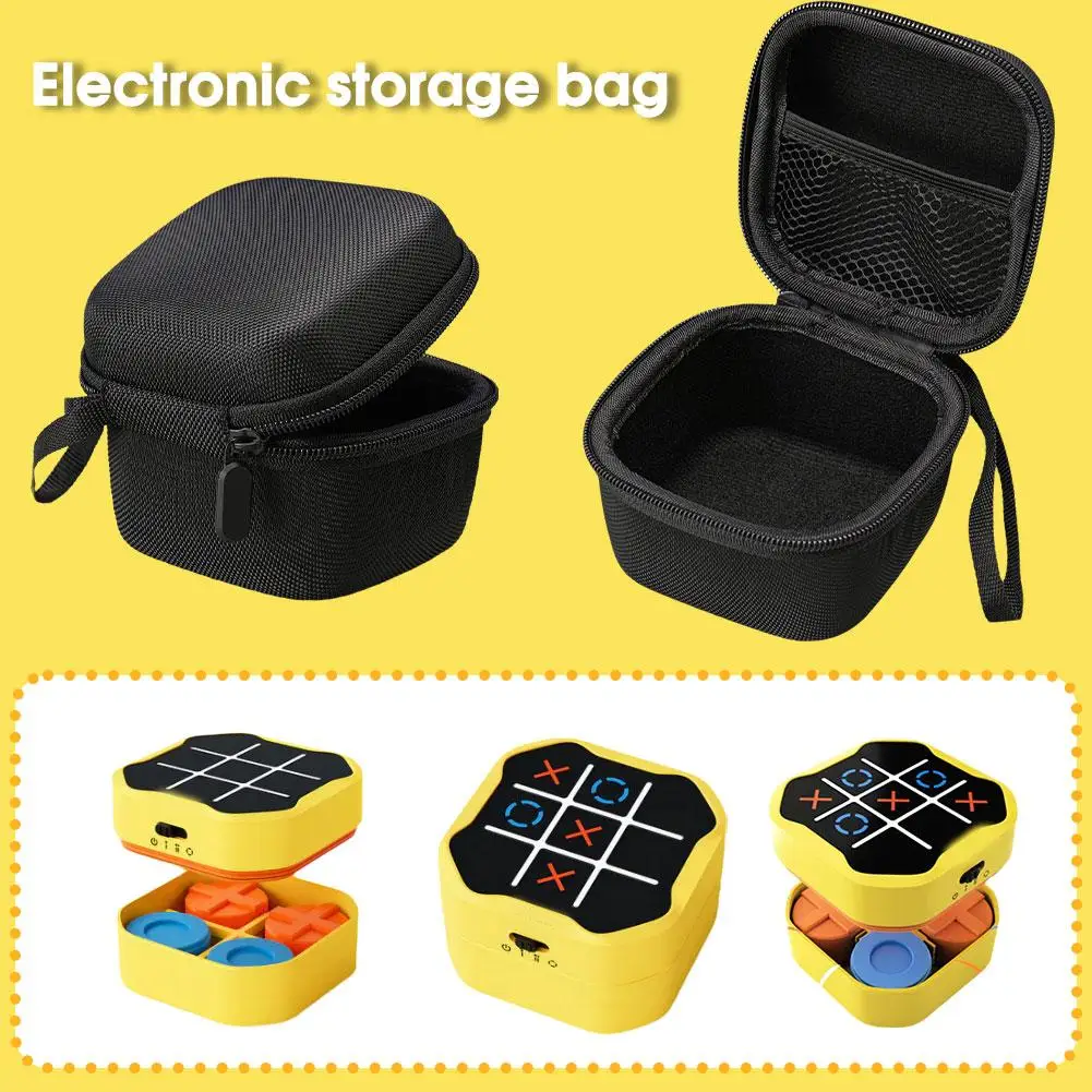 Suitable For Giiker Tic Tac Toe Bolt Game 3-in-1 Handheld Puzzle Game Storage Bag, Eva Electronic Storage Bag I9b5