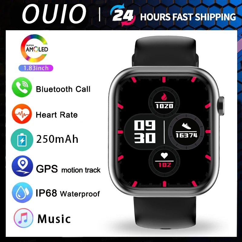 2024 HD Bluetooth Call Men Smartwatch 100+ Sport Modes Waterproof Heart Rate Blood Oxygen Sports Tracking Women's smartwatch