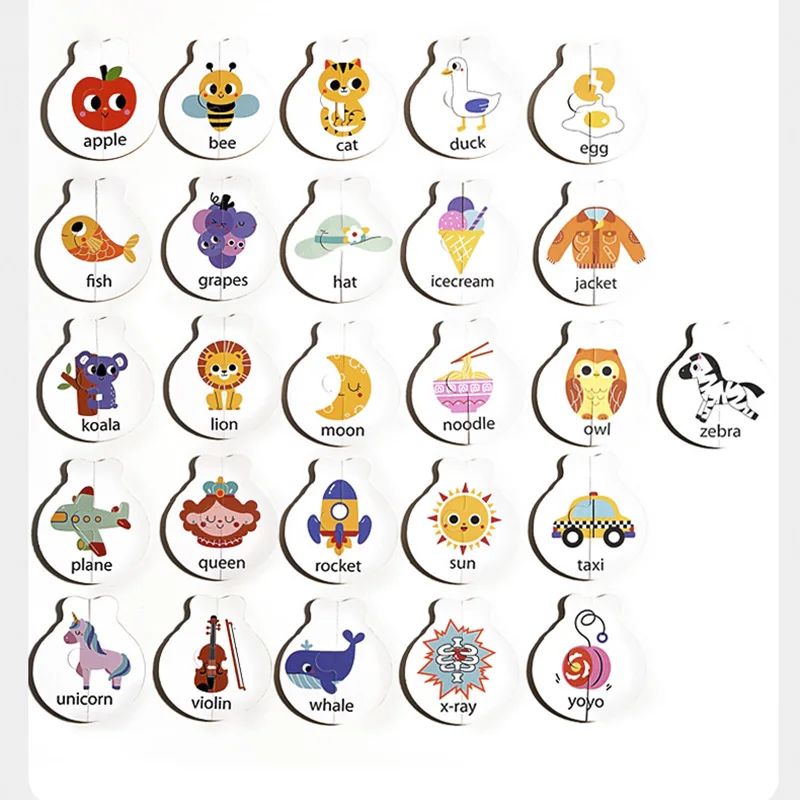 رسالة الإدراك كلمة التهجئة مطابقة بطاقة الكرتون الحيوان رسائل التعليم تعلم ألعاب تعليمية للأطفال لعبة الطاولة