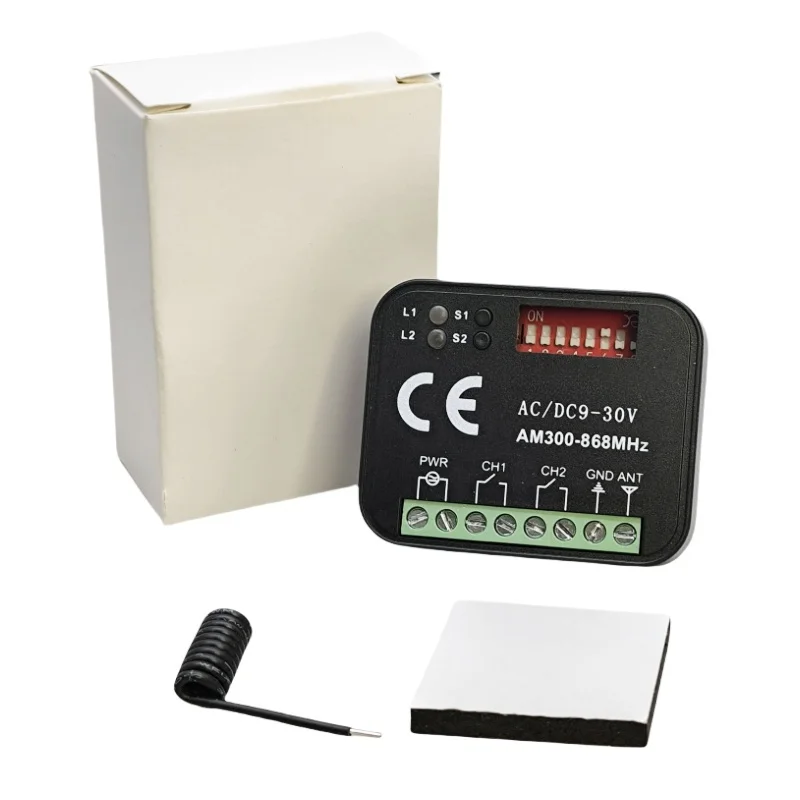Receiver Controller AC DC 9-30V AM300-868MHz Door Garage Door Remote Control 433MHz 868MHz Switch Receiver Controller (