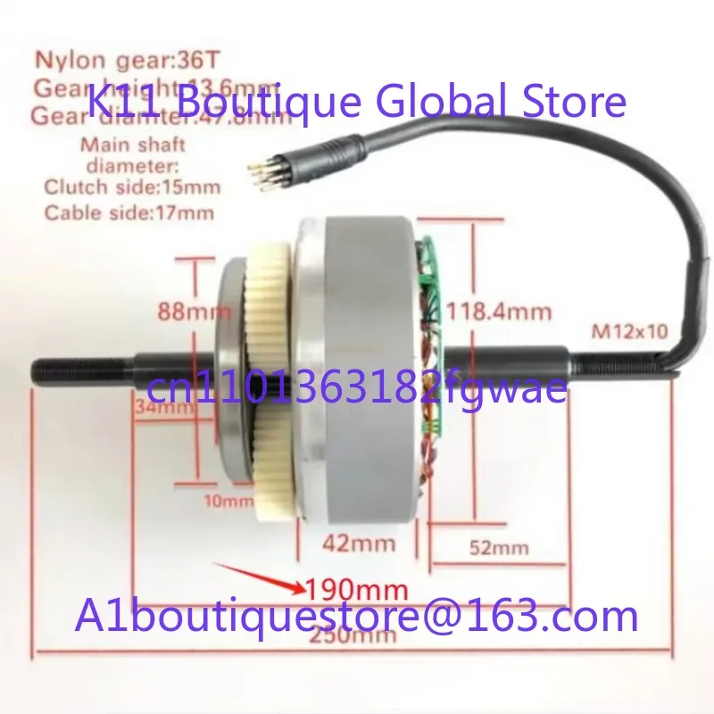 36V48V52V60V500W750W1000W gear motor core, electric bicycle motor accessories