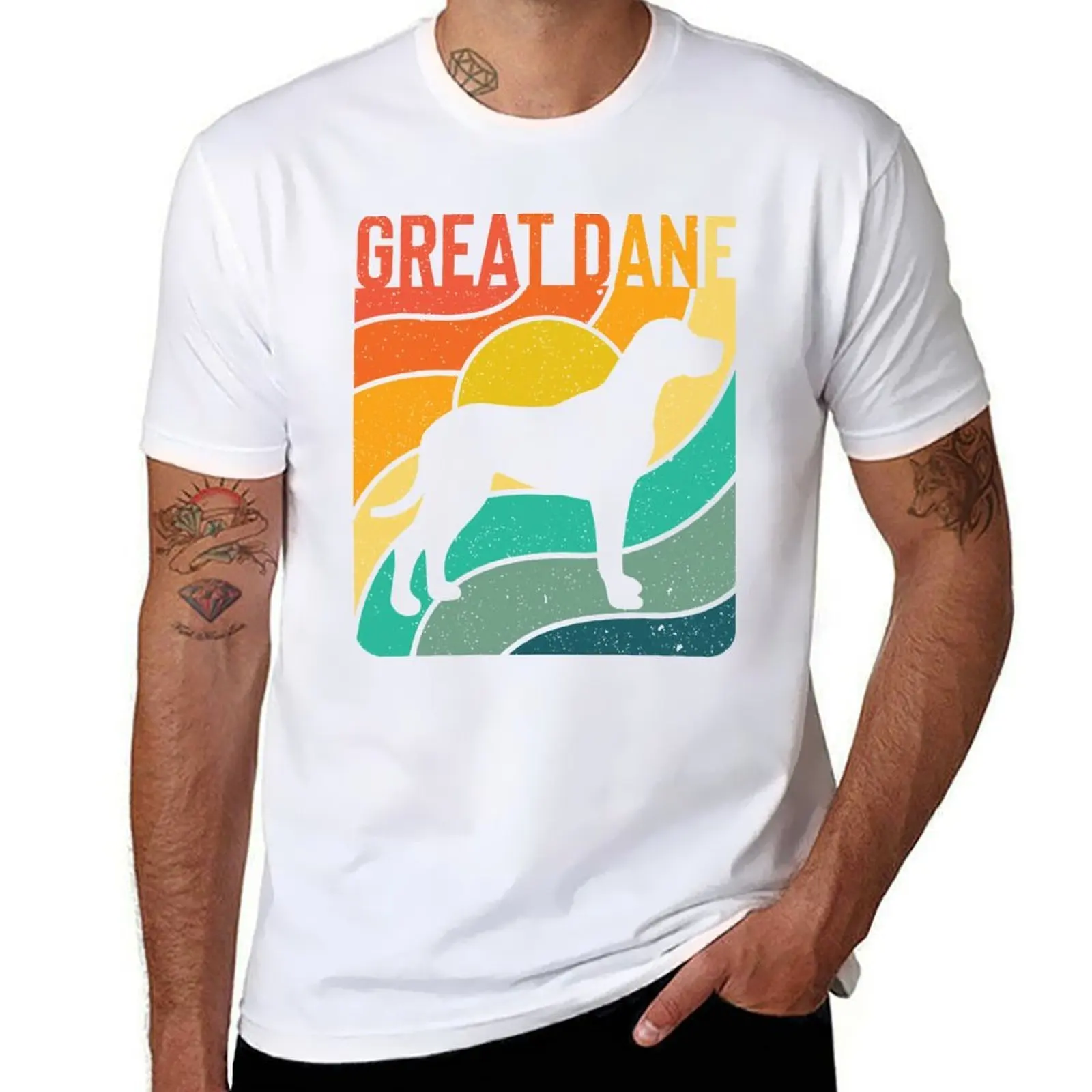 

Great Dane Dog Vintage Gift Pet Lover T-Shirt man t shirts cotton anime t shirts for man T-Shirt