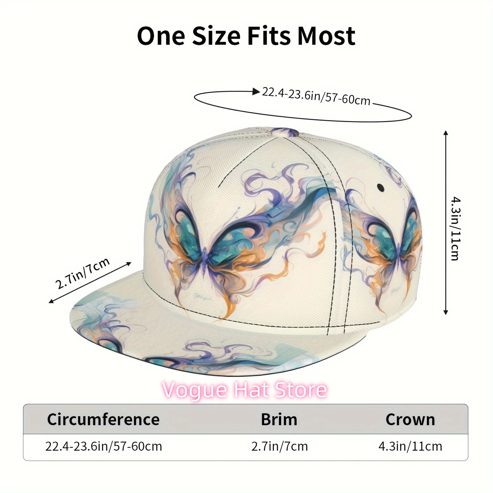 1pc, Baseball Cap, Golf Cap, Unreal Butterfly, Men'S And Women'S Sports Fashion, Suitable for Seasonal Running Exercises And Out