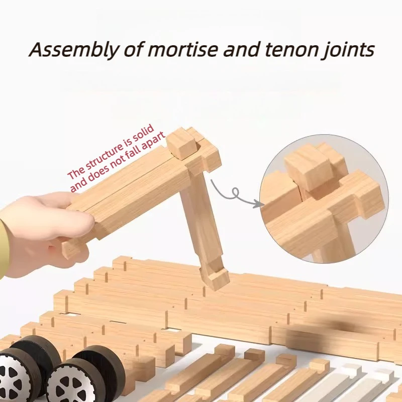 Blocs de Construction en bois pour enfants, jouets éducatifs de Construction, bricolage, ensemble de Construction d'apprentissage créatif Montessori, jouets de jeu pour tout-petits, cadeau