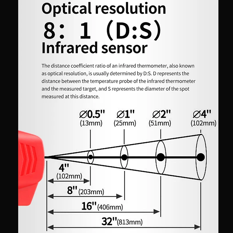 UNI-T ميزان الحرارة الرقمي UT320T 2 في 1 مقياس درجة الحرارة عالي الدقة بالأشعة تحت الحمراء وقياس المسبار IP54