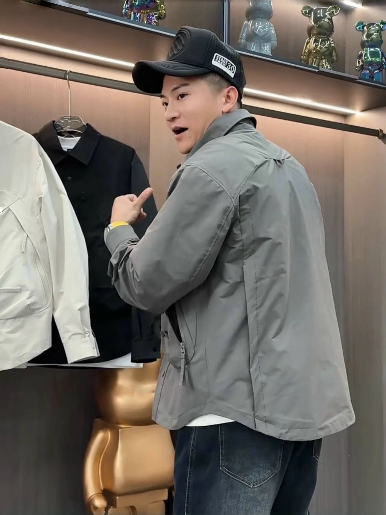 

Spring Autumn Men's Slim Fit Casual Collar Thin Jaet Faionable Versatile Workwear Top Trendy Color Simple Zipper Ja...